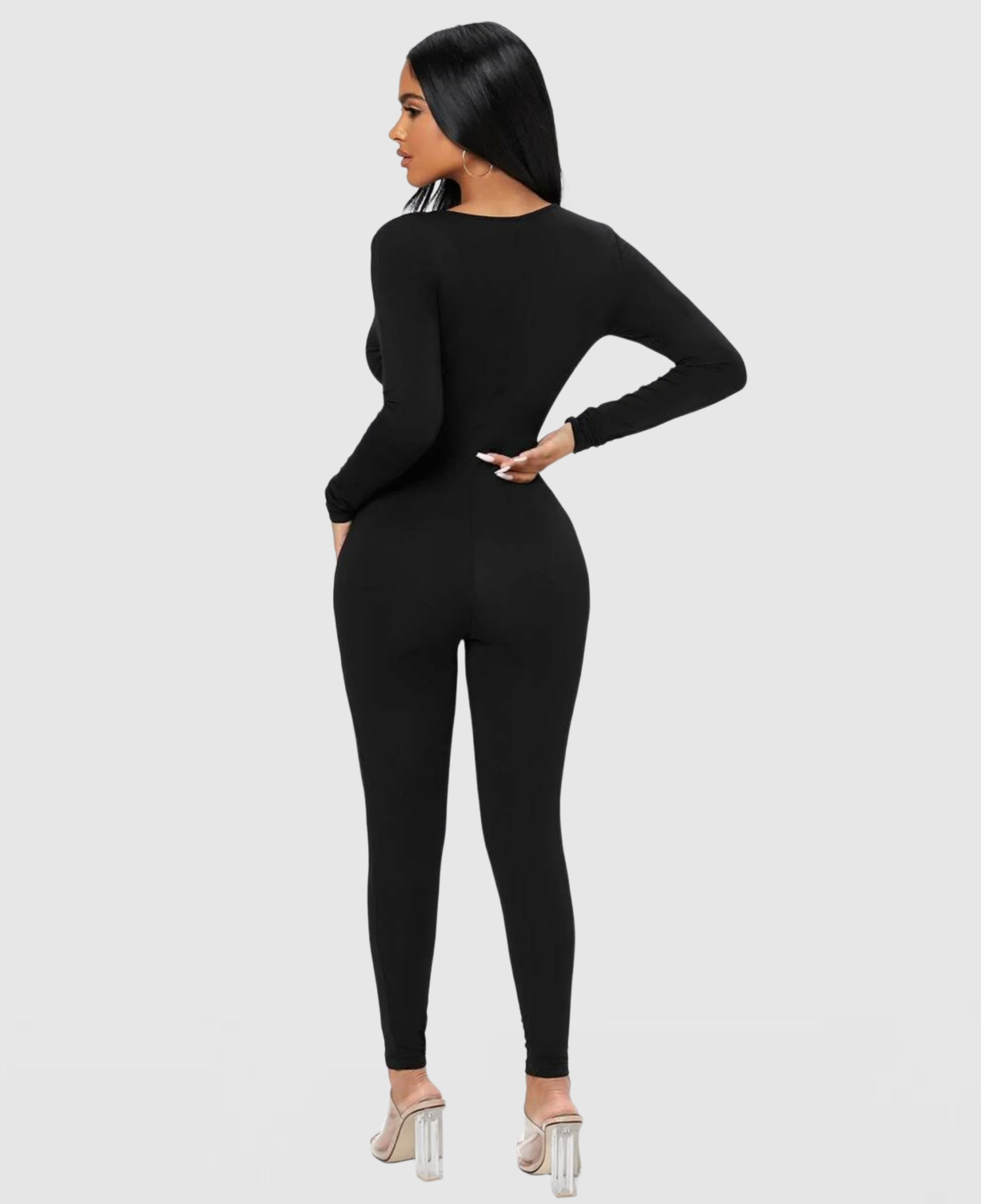 Built-In Shapewear - Seamless Jumpsuit Long Sleeve – Moon